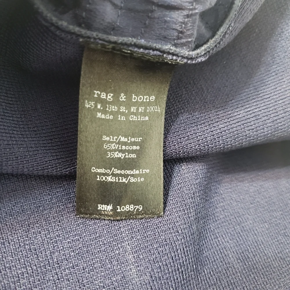 rag & bone Deep Blue Layered Mini Dress Medium - Picture 9 of 16